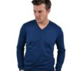 Stile Latino cashmere v neck sweater ocean blue