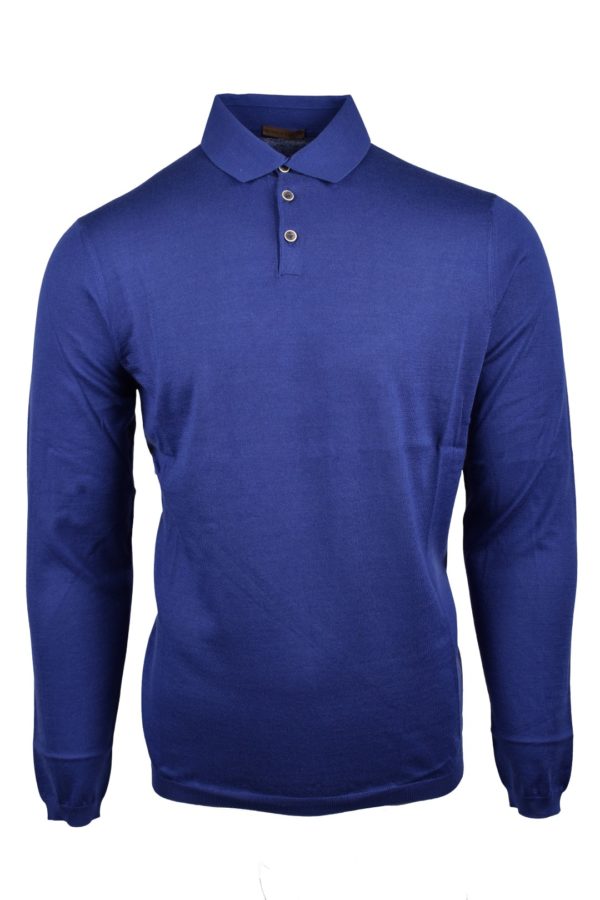Stile Latino cotton cashmere polo sweater - Time for Moda