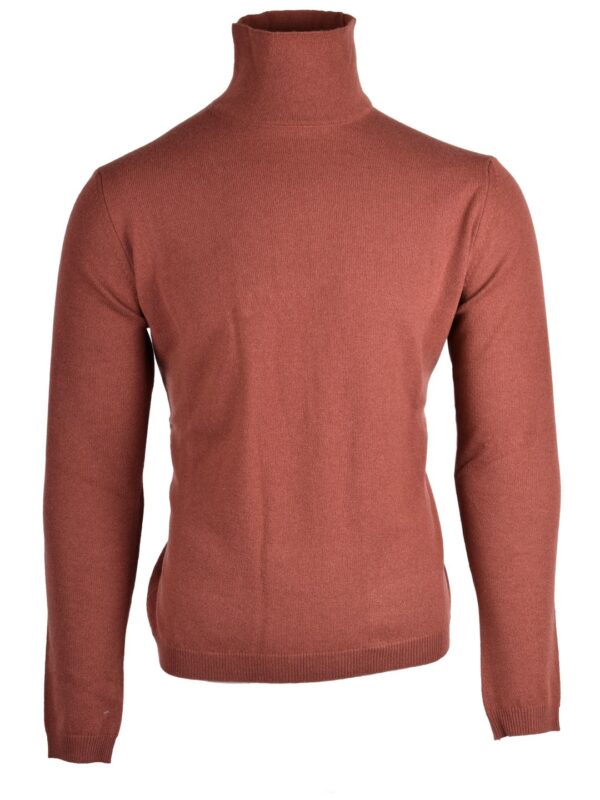 Stile Latino cashmere turtleneck sweater coralo color