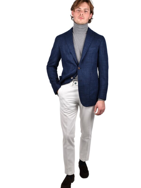 Stile Latino wool silk blue blazer