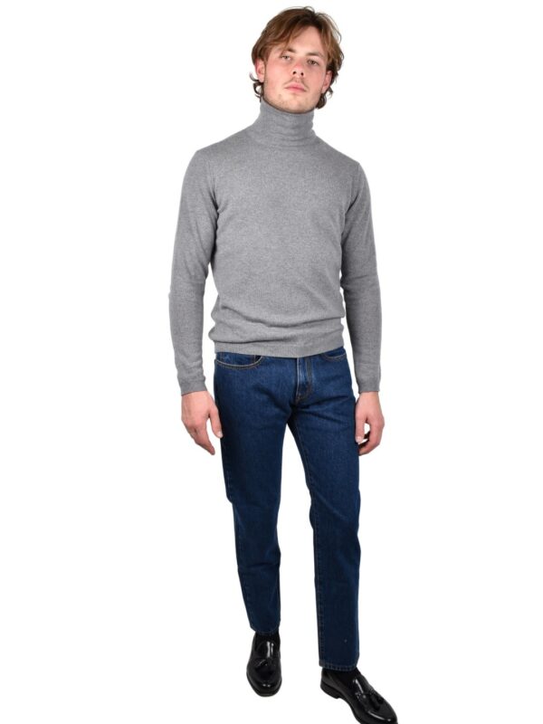 Stile Latino cashmere turtleneck sweater gray