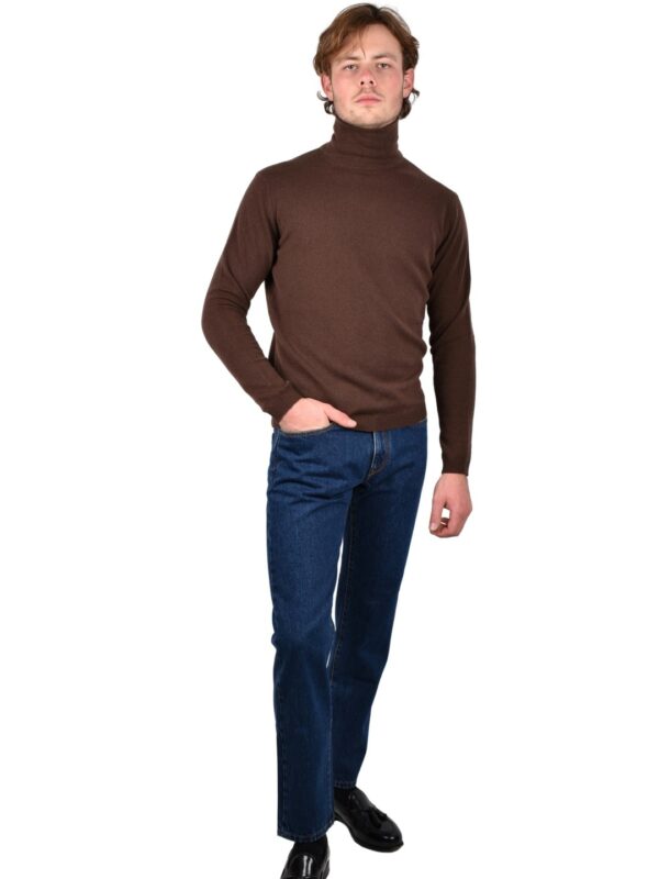 Stile Latino cashmere turtleneck sweater brown