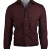 Fralbo Napoli wool cashmere bomber jacket bordeaux