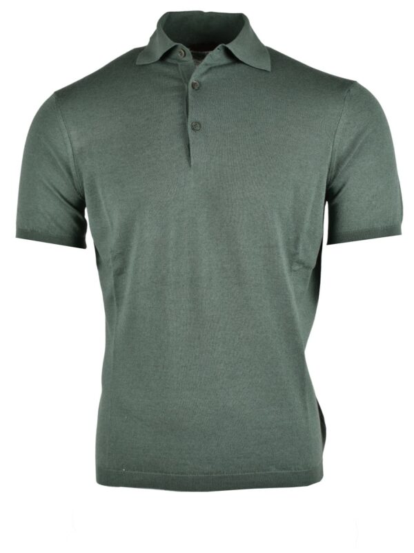 Stile Latino cashmere cotton polo t-shirt green