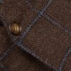 Stile Latino wool silk cashmere blazer brown check