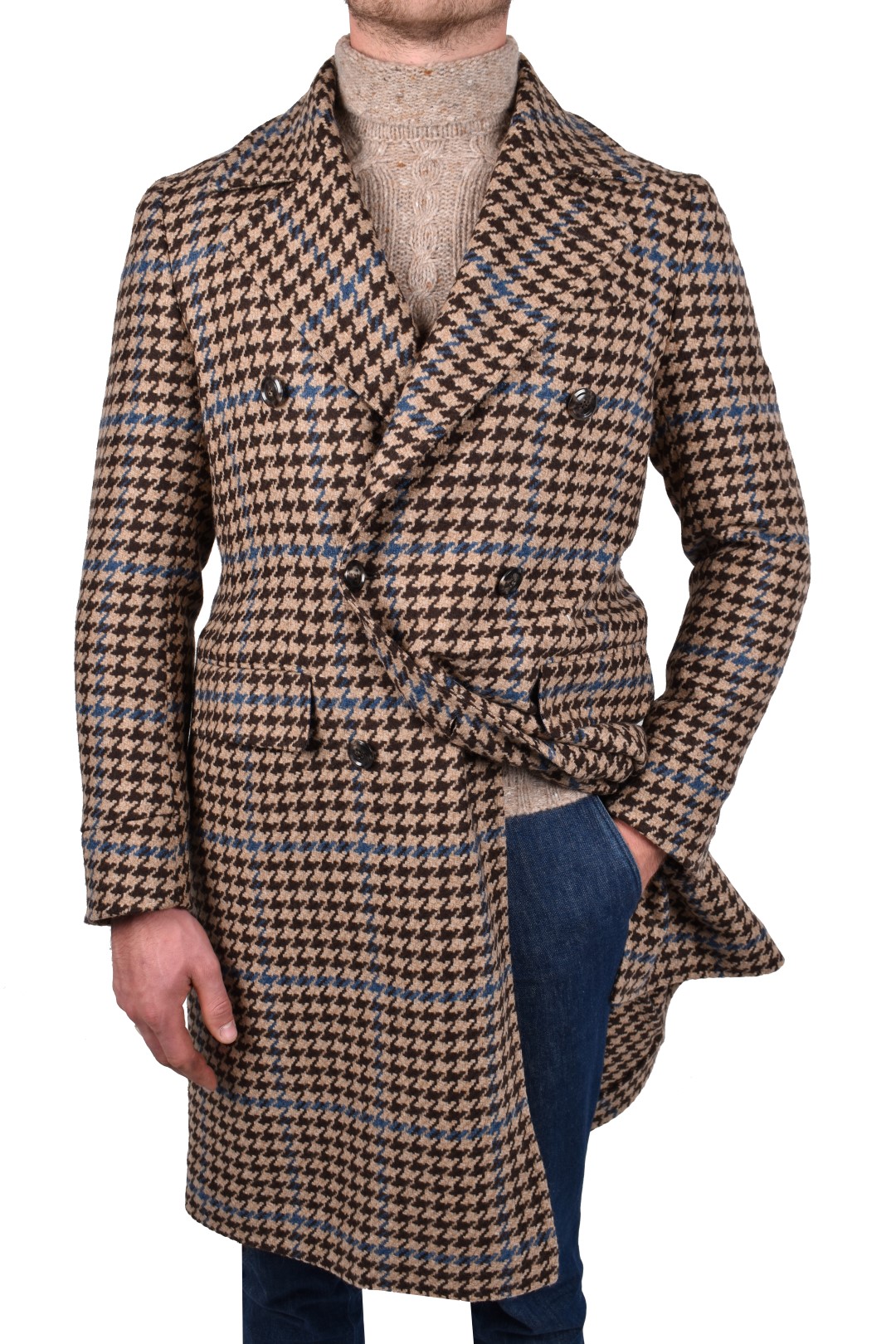 STILE LATINO WOOL DOUBLE BREASTED COAT - Time for Moda