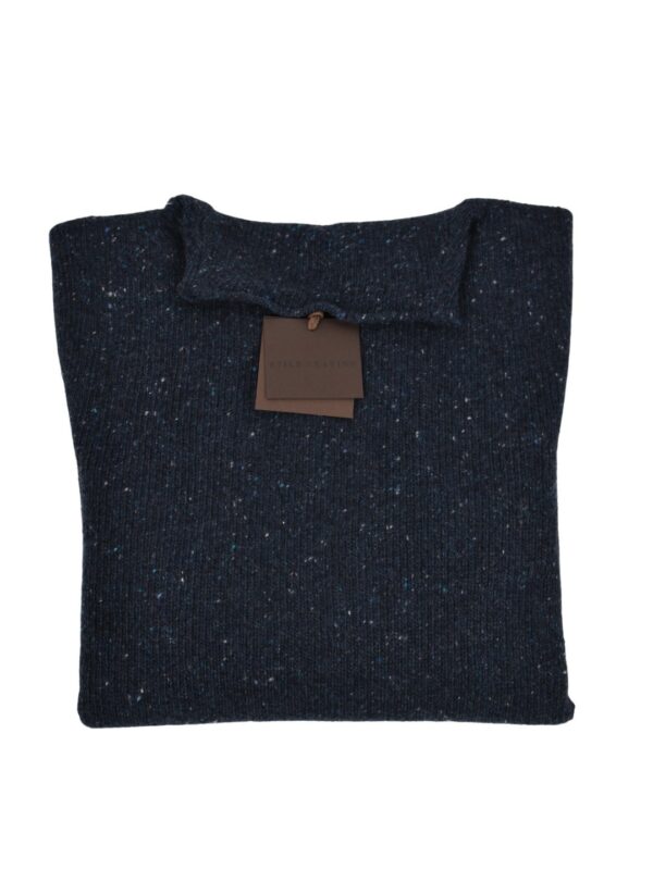 Stile Latino donegal tweed sweater navy