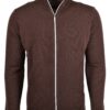 Stile Latino full zip cashmere cardigan brown