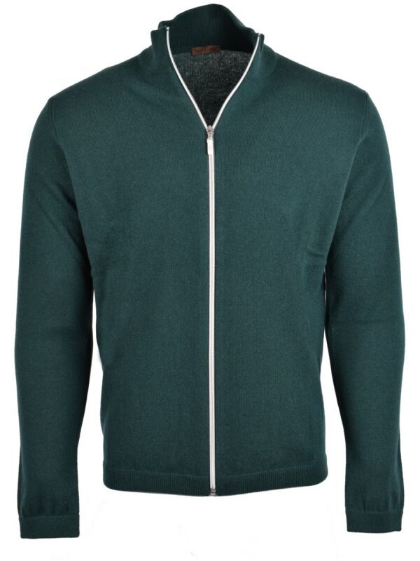 Stile Latino cashmere wool cardigan green