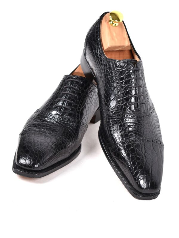 Silvano Lattanzi Alligator oxford shoes