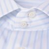 Stile Latino shirt white blue striped French collar