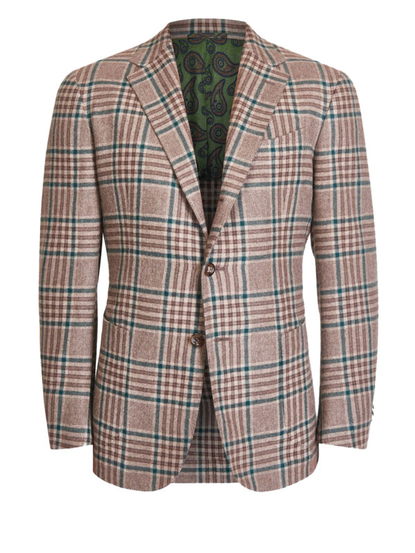 Stile Latino cashmere blazer check