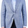 LUIGI MELLUSO LINEN SILK COTTON BLAZER BLUE