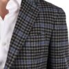 Stile Latino cashmere blazer gray blue check