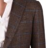 Stile Latino wool silk cashmere blazer brown check fall winter