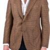 Stile Latino cashmere blazer brown houndstooth