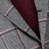 Stile Latino wool cashmere blazer gray pink check