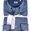 Fralbo Napoli linen shirt electric blue