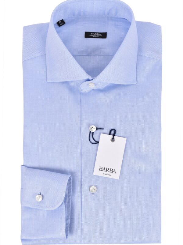 Barba Napoli black label blue oxford shirt