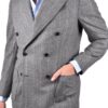 LUIGI MELLUSO FLANNEL WOOL SUIT double breasted handmade