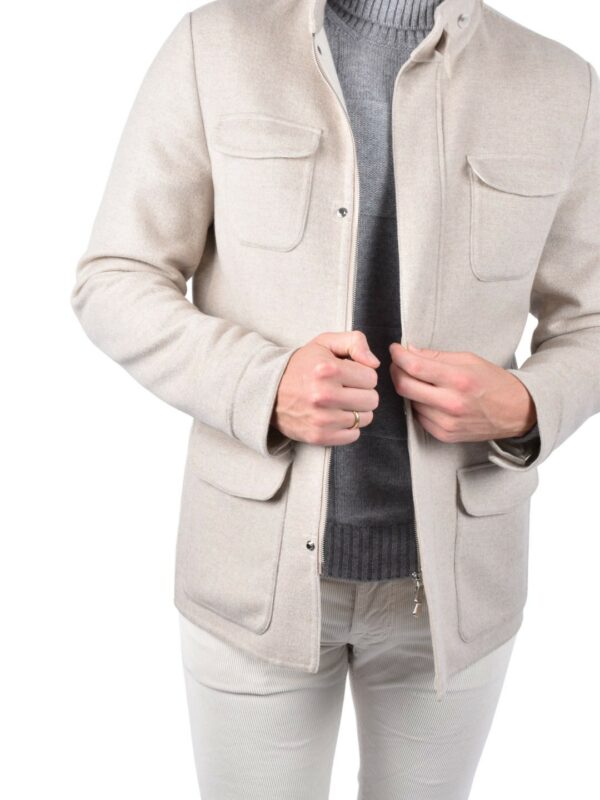 MANDELLI WOOL CASHMERE SAFARI JACKET