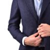 Stile Latino blazer wool polyamide acrylic handmade blue