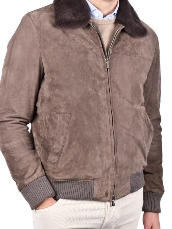 MANDELLI suede bomber jacket