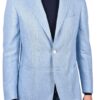 STILE LATINO silk linen blazer light blue