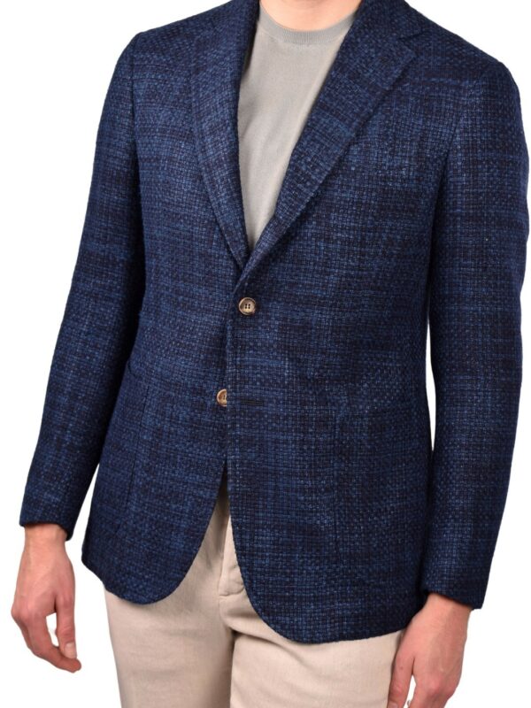 STILE LATINO silk linen cotton blazer blue