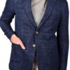 STILE LATINO silk linen cotton blazer handmade blue color