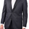 LUIGI MELLUSO wool suit gray blue striped