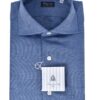 Finamore Napoli shirt cotton linen blue