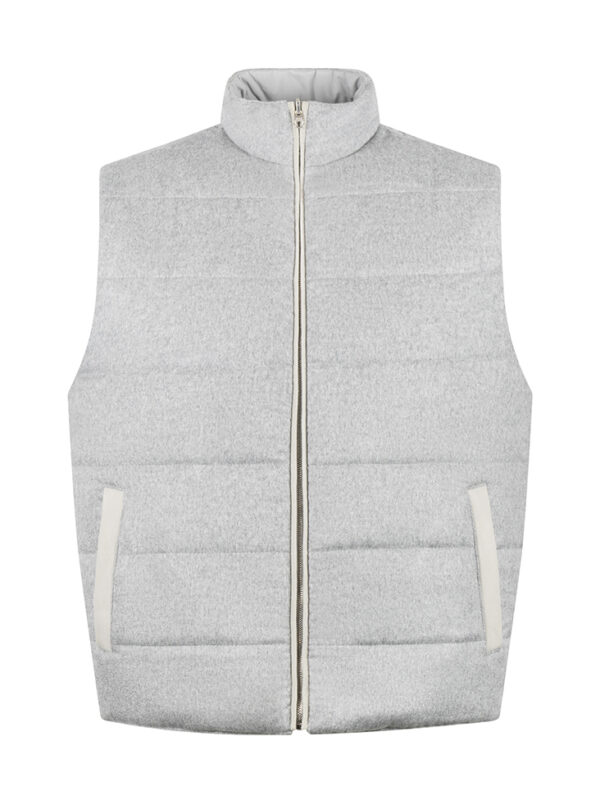 STILE LATINO reversible cashmere vest gray