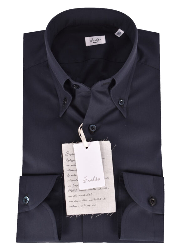 Fralbo Napoli navy button down shirt handmade