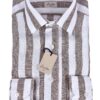 Fralbo Napoli linen shirt handmade bold stripes