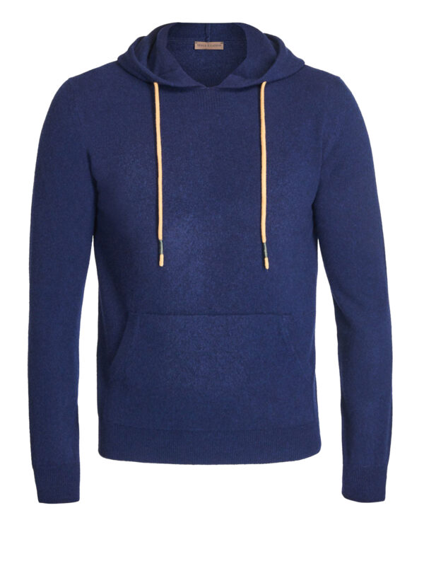 STILE LATINO HOODIE cashmere wool blue
