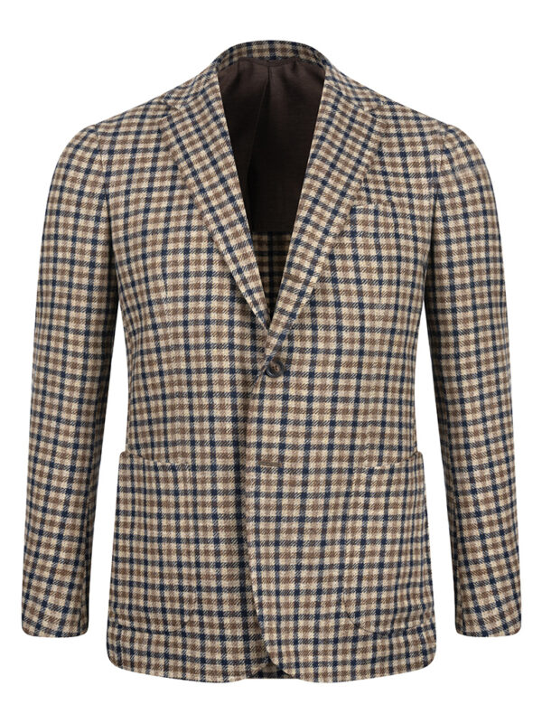 Stile Latino check blazer wool cashmere