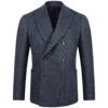 Stile Latino cashmere double breasted blazer navy