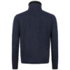 St. Moritz cashmere cardigan Stile Latino fur collar navy blue