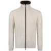 St. Moritz cashmere cable knit cardigan Stile Latino fur collar