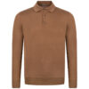 Stile Latino wool sweater caramel brown polo