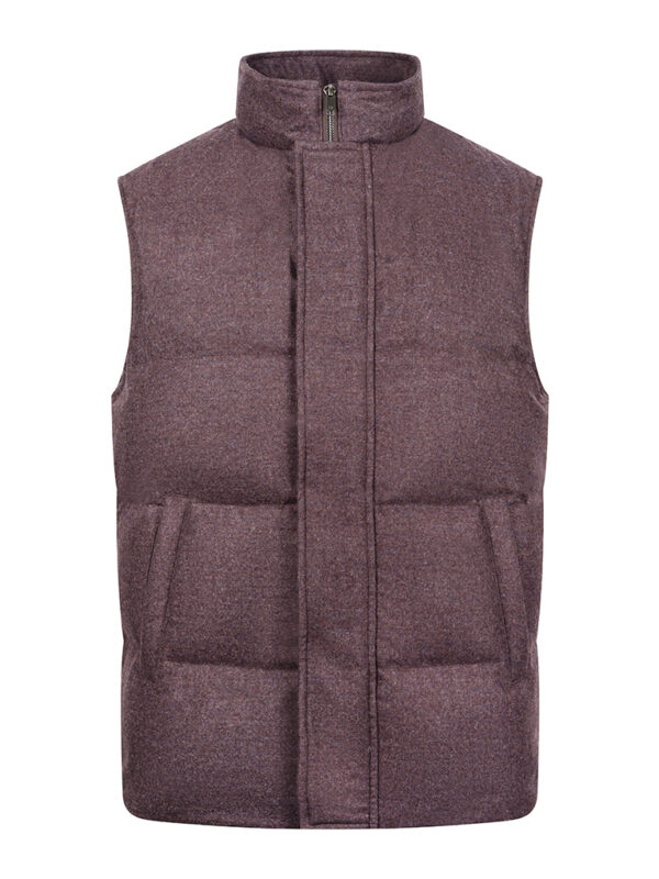 Luciano Barbera wool vest down filled purple