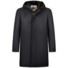 LUCIANO BARBERA shearling lined coat gray 25017/97