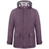Luciano Barbera parka wool purple