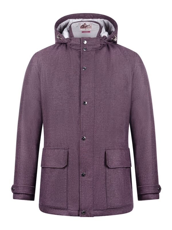 Luciano Barbera parka wool purple