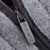 St. Moritz cashmere cardigan Stile Latino light gray fur collar
