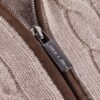 St. Moritz cashmere cable knit cardigan Stile Latino fur collar