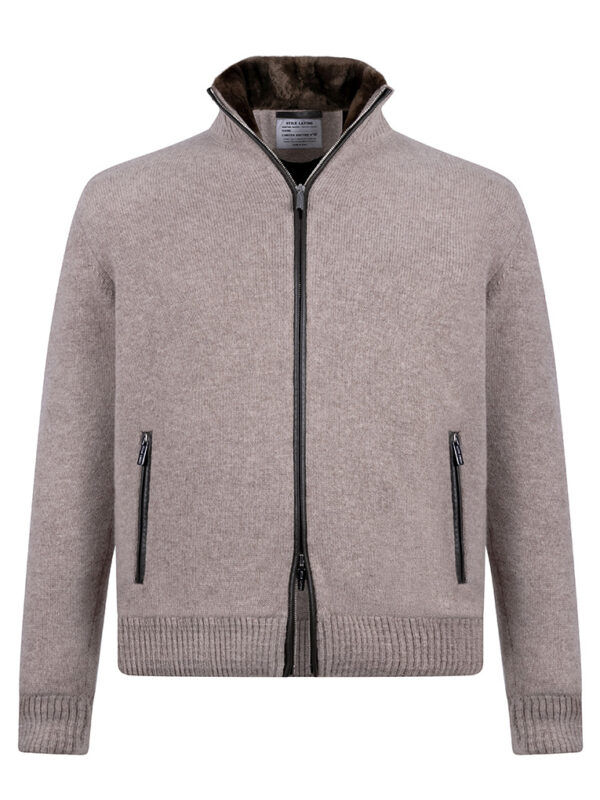 Stile Latino cashmere bomber jacket fur lined