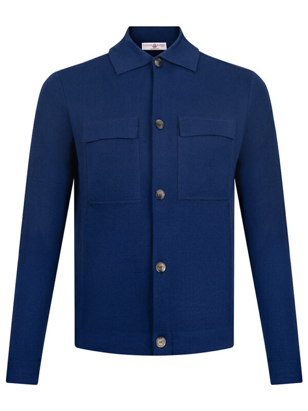 Luciano Barbera cotton shirt jacket blue