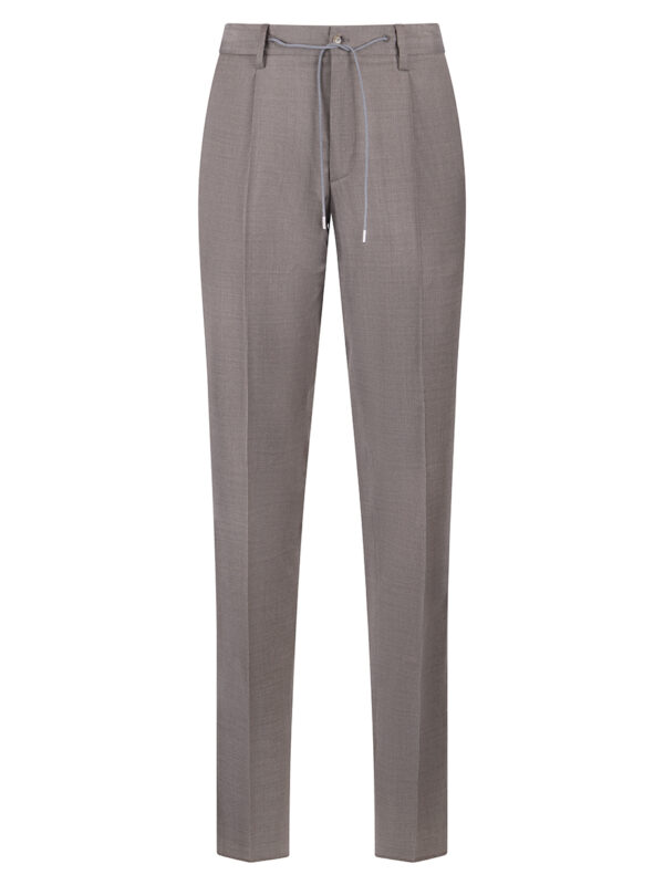 LUCIANO BARBERA wool trousers light taupe